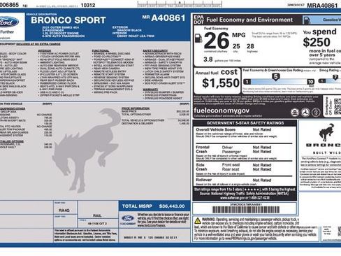 Used 2021 Ford Bronco Sport Outer Banks AWD/4WD image 23