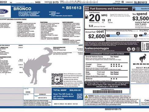 Certified 2025 Ford Bronco Outer Banks AWD/4WD image 3