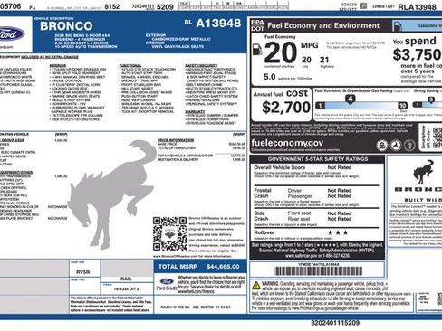 Used 2024 Ford Bronco Big Bend AWD/4WD image 51