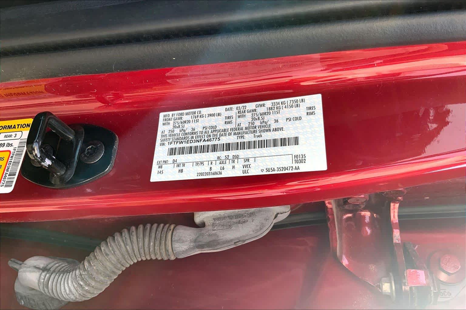 Used 2022 Ford F150 Lariat w/ Equipment Group 502A High AWD/4WD image 32