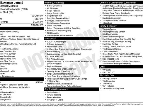 Used 2023 Volkswagen Jetta S FWD image 2