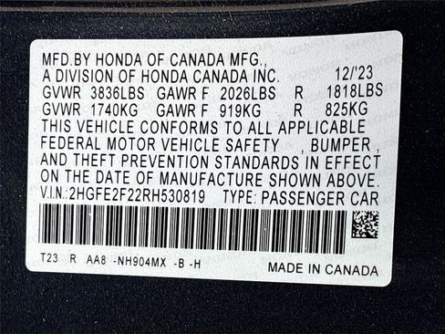 Certified 2024 Honda Civic LX image 33