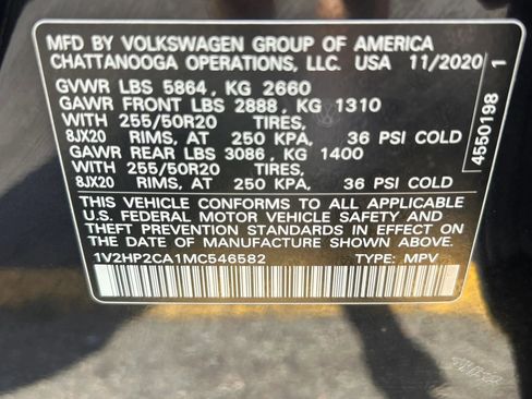 Used 2021 Volkswagen Atlas SE AWD/4WD image 32