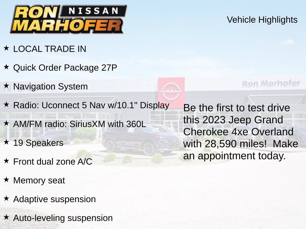 Used 2023 Jeep Grand Cherokee Overland AWD/4WD image 2