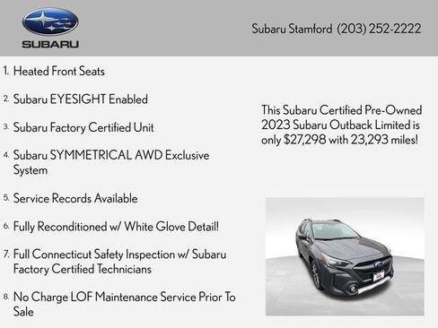 Certified 2023 Subaru Outback Limited image 2