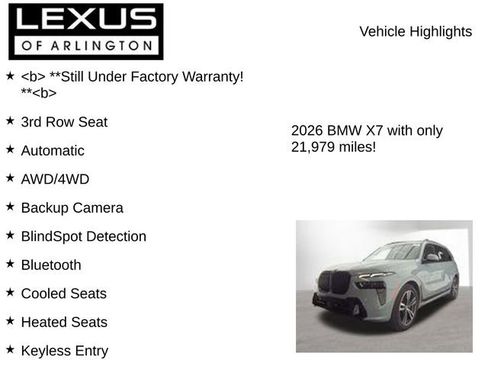 Used 2026 BMW X7 xDrive40i w/ M Sport Package image 8