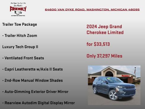 Used 2024 Jeep Grand Cherokee Limited w/ Luxury Tech Group II AWD/4WD image 10