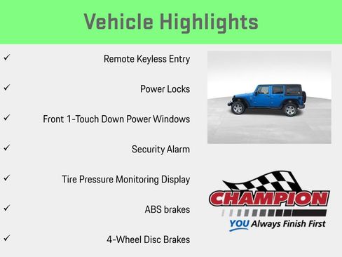 Used 2016 Jeep Wrangler Unlimited Sport w/ Quick Order Package 24S AWD/4WD image 12