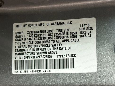 Used 2019 Honda Ridgeline RTL-E image 33