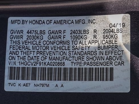 Used 2019 Honda Accord Touring image 32