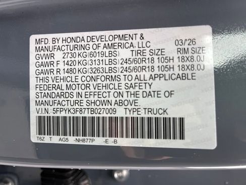 New 2026 Honda Ridgeline Black Edition image 19