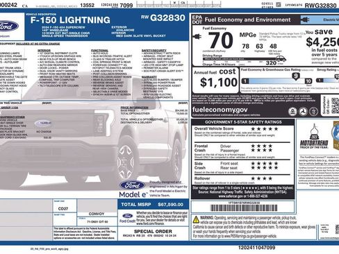 New 2024 Ford F150 Lightning Pro image 2