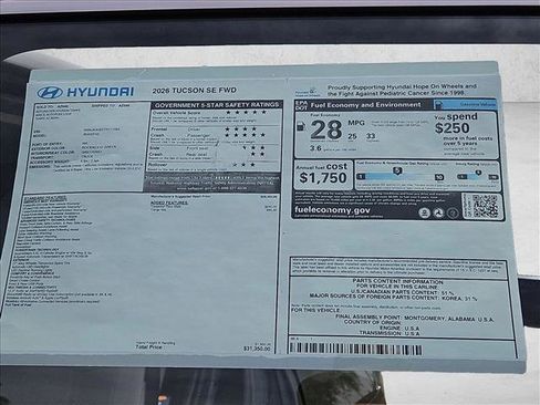 New 2026 Hyundai Tucson SE FWD image 17