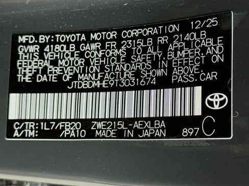 Used 2026 Toyota Corolla LE w/ LE Premium Package AWD/4WD image 16