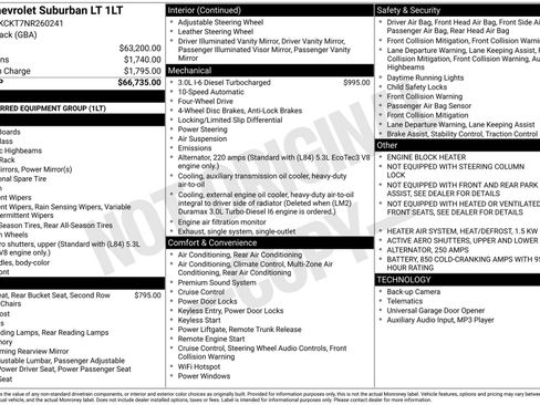 Used 2022 Chevrolet Suburban LT AWD/4WD image 4