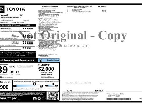 Used 2022 Toyota Venza LE AWD/4WD image 4