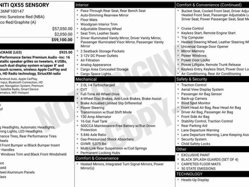 Used 2022 INFINITI QX55 Sensory w/ Lighting Package image 2