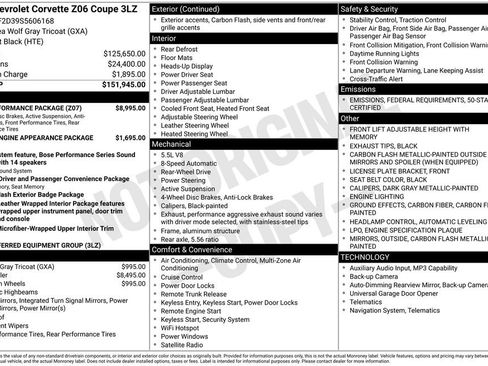 New 2025 Chevrolet Corvette Z06 w/ Z07 Performance Package image 18