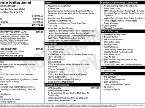 Used 2018 Chrysler Pacifica Limited w/ Tire & Wheel Group FWD image 2