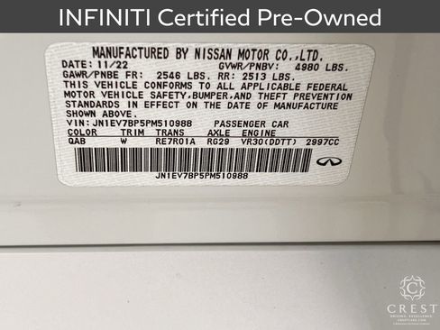 Certified 2023 INFINITI Q50 Luxe w/ Cargo Package image 32