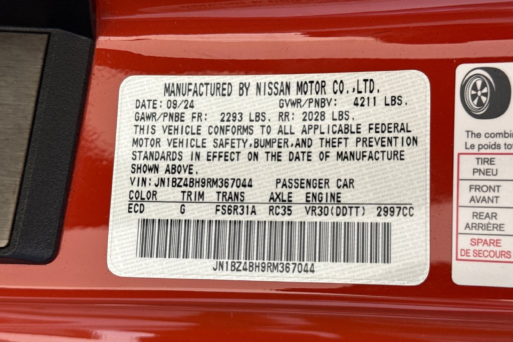 Used 2024 Nissan Z Performance w/ Heritage Edition RWD image 26