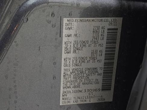 Used 2022 INFINITI QX60 Sensory w/ Cargo Package image 35