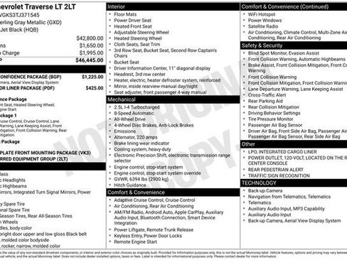 New 2026 Chevrolet Traverse LT w/ Driver Confidence Package AWD/4WD image 23
