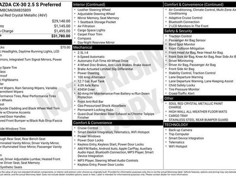 Used 2025 MAZDA CX-30 AWD 2.5 S w/ Preferred Package image 34