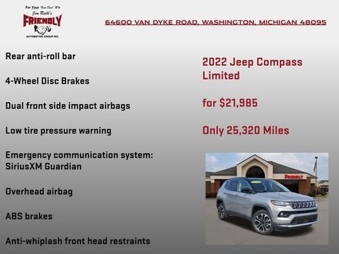 Used 2022 Jeep Compass Limited AWD/4WD image 15