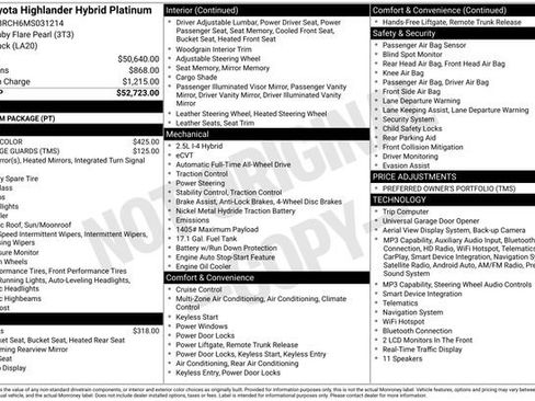 Used 2021 Toyota Highlander Platinum AWD/4WD image 7