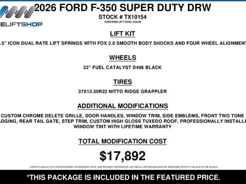 Used 2026 Ford F350 Platinum w/ FX4 Off-Road Package AWD/4WD image 2