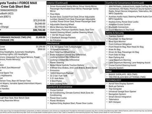 Certified 2025 Toyota Tundra TRD Pro w/ TRD Performance Package (TMS) AWD/4WD image 31