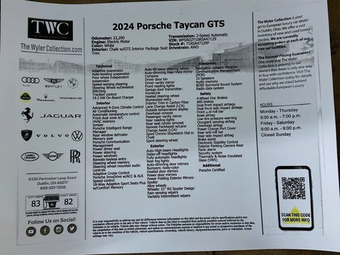 Used 2024 Porsche Taycan GTS AWD/4WD image 48