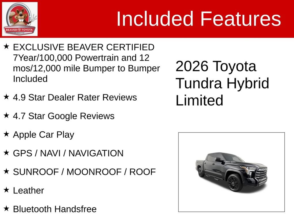Used 2026 Toyota Tundra Limited w/ Limited PVM Package AWD/4WD image 4