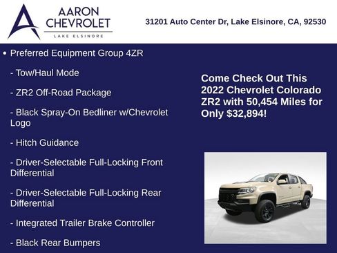 Used 2022 Chevrolet Colorado ZR2 w/ ZR2 Dusk Special Edition image 5