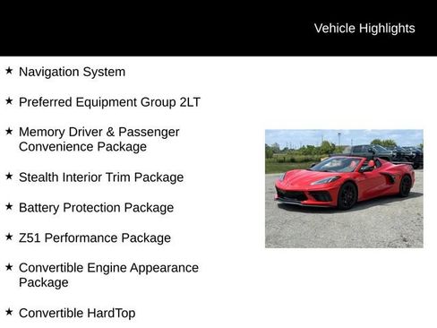 Used 2025 Chevrolet Corvette Stingray Preferred Conv w/ Z51 Performance Package RWD image 4