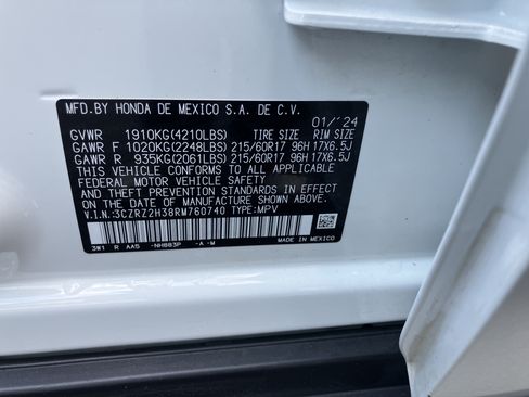 Certified 2024 Honda HR-V LX image 36