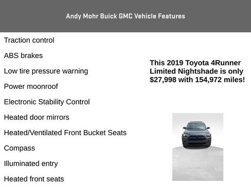 Used 2019 Toyota 4Runner Limited AWD/4WD image 12