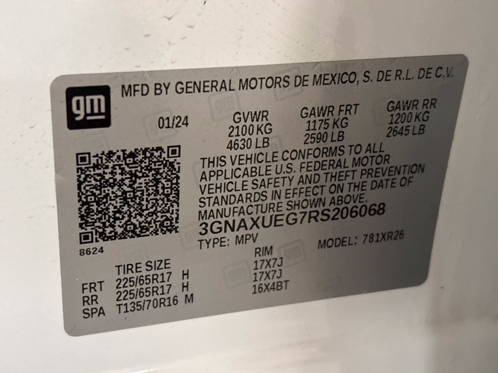 Used 2024 Chevrolet Equinox LT w/ LPO, Floor Liner Package AWD/4WD image 10
