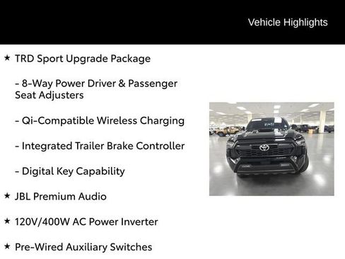 Certified 2024 Toyota Tacoma TRD Sport w/ TRD Sport Upgrade Package AWD/4WD image 8