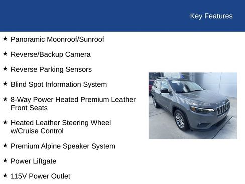 Used 2022 Jeep Cherokee Latitude Lux w/ Sun & Sound Group FWD image 36
