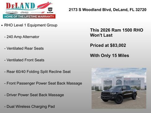 New 2026 RAM 1500 RHO w/ RHO Level 1 Equipment Group image 6