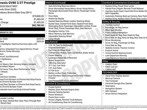 Certified 2025 Genesis GV80 3.5T Prestige AWD/4WD image 23