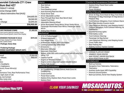 New 2026 Chevrolet Colorado Z71 w/ Technology Package AWD/4WD image 4
