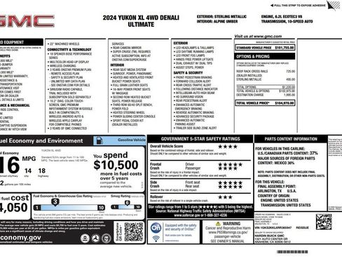Used 2024 GMC Yukon XL Denali Ultimate AWD/4WD image 3