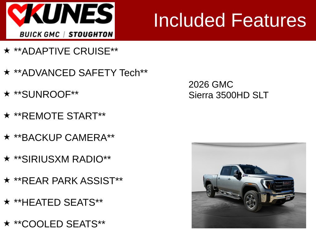 Used 2026 GMC Sierra 3500 SLT w/ SLT Premium Package AWD/4WD image 2