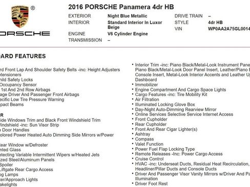 Used 2016 Porsche Panamera Edition image 18