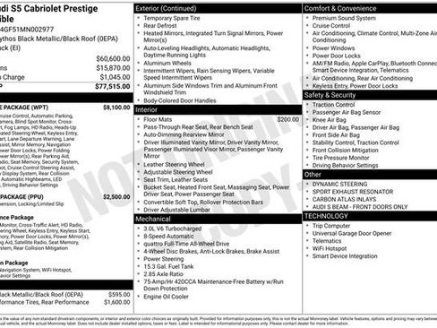 Used 2021 Audi S5 Prestige w/ Prestige Package image 2