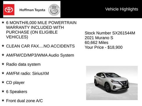 Used 2021 Nissan Murano S AWD/4WD image 5