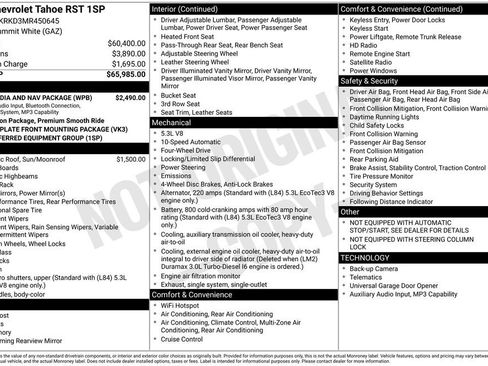 Used 2021 Chevrolet Tahoe RST w/ Rear Media and Nav Package AWD/4WD image 3